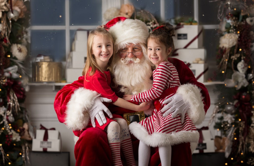 photo of kids with Santa